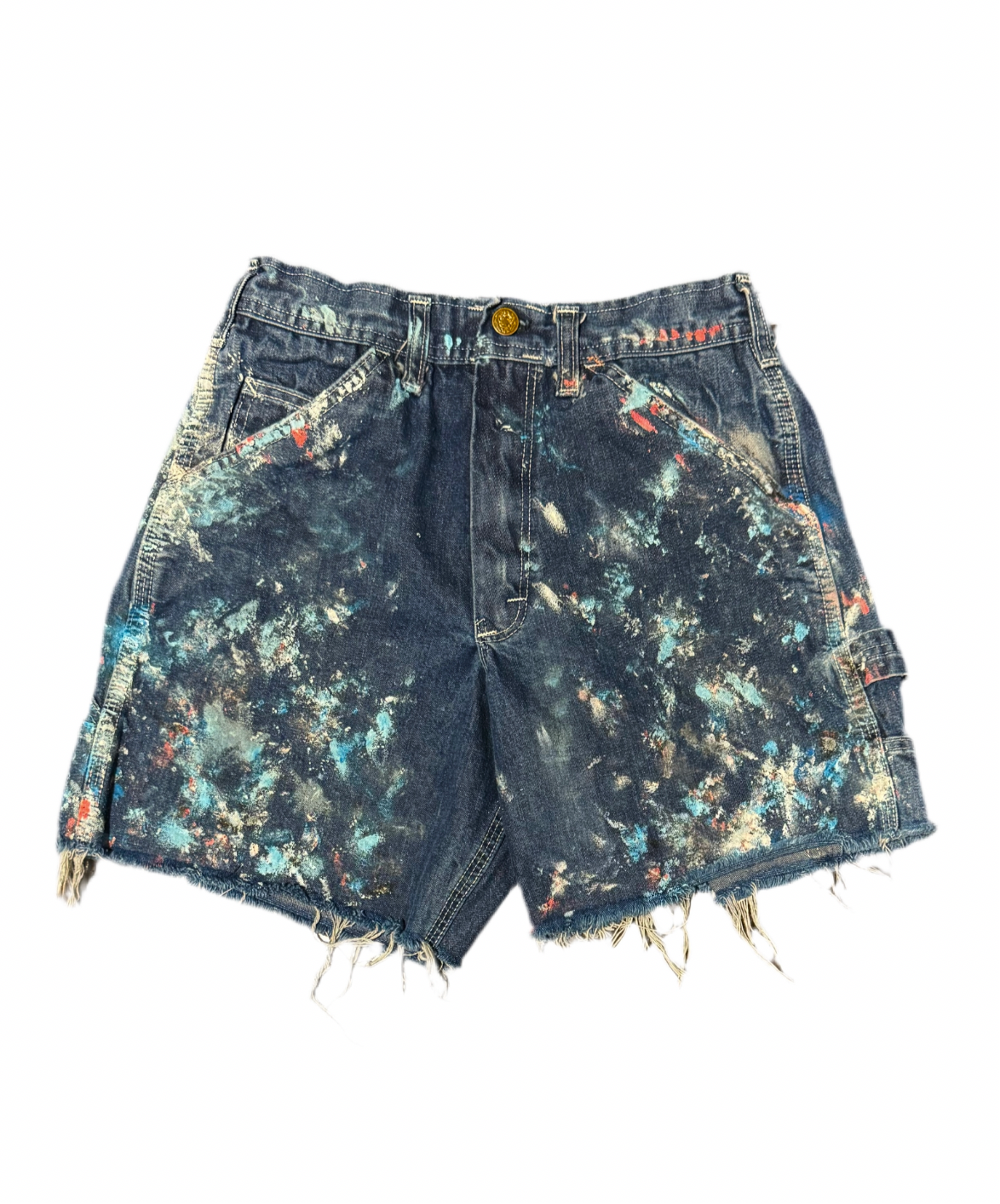 One of A Kind Denim Painter Short  Size 27