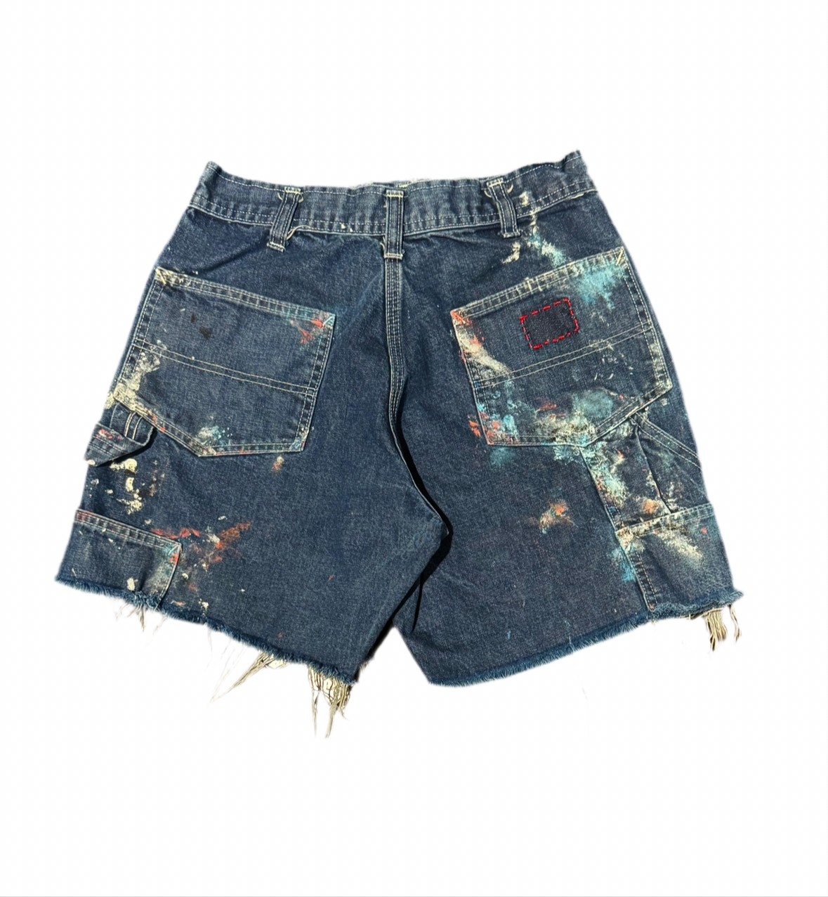 One of A Kind Denim Painter Short  Size 27